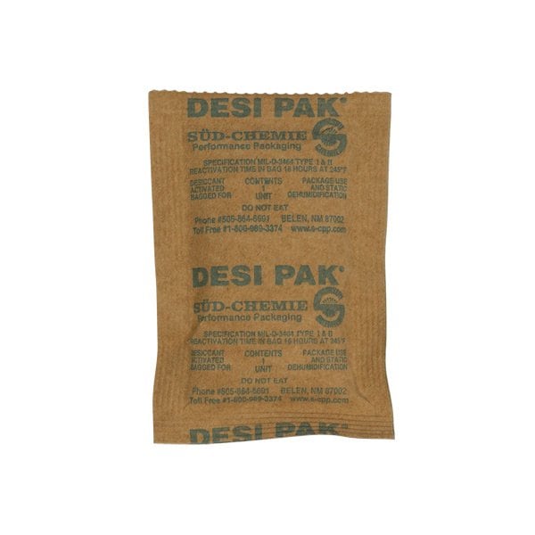 Desi Pak 3 x 4 x 1/4'' Kraft Clay Desiccants - 34 Gallon Drum, 1300PK BUY00016047 - main